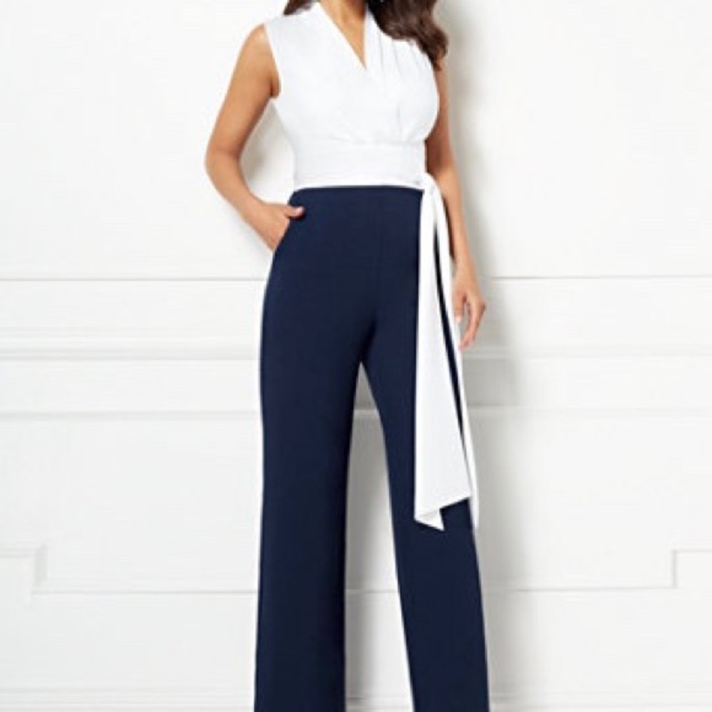 Eva Mendes Collection Color-block Jumpsuit